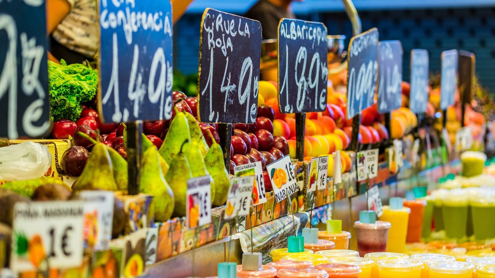 Precios en un mercado espanol